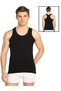 Men's Black 12 Pack Cotton Ribbed Athlete Undershirt
