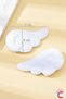 2-Piece White Angel Wing Design Cosplay Hair Clips - Y2K Kawaii Plush Clip-On Hairpin Set - 5