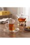 Luxury Glassware Tea and Coffee Set Gold Rimmed Glass Cups with Saucers High-End Gift Set - 2