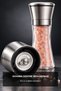 19 cm Glass Body Salt and Pepper Mill Set of 2 with Chrome Cover and Ceramic Mechanism - 6