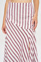 Women's Striped High Waist Asymmetrical Striped Maxi Skirt - 3