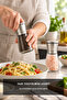 13 cm Glass Body Salt and Pepper Grinder Set of 2 Manual Grinder with Chrome Color Lid - 9