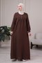 Muslin Fabric Hijab Dress 100% Cotton Mother's Dress Prayer Dress Robe Dress Umrah Dress Plus Size Hijab Dress - 4