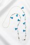 Blue Beaded Pearl Tassel Glasses Chain - 2
