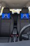 Citroen Compatible Digital Printed Satin Car Neck Pillow Set of 2 Blue - 2