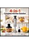 800W 4-in-1 Powerful Hand Blender Immersion Stick Mixer with Stainless Steel Titanium Coated Blade,2 Speed Control 860ml Chopper Bowl 600ml Beaker Whisk Electric Smoothie Soup Baby Food Maker - 8