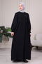 Muslin Fabric Hijab Dress 100% Cotton Mother's Dress Prayer Dress Robe Dress Umrah Dress Plus Size Hijab Dress Front Zipper - 4