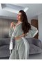 Velvet Suit with Ribbon Detail - 6