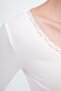 Lace Collared Modal Blouse P06099 - 3