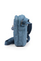 Small Size Crinkle Waterproof Imported Fabric Cross Strap Shoulder Mobile Phone Bag Blue 1201 - 4