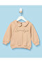 Infant Girls Beige collared active jogging suit - 2