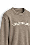 Uncontrolled - Beige - Crew Neck - Oversize Fit - Cotton Men's Sweatshirt - 3