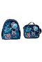 Licensed Navy Blue Character Patterned Kindergarten Bag - and Lunch Box for Nursery and Preschool Boys