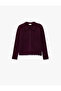 Buttoned Knitted Patterned Long Sleeve Knitwear Cardigan