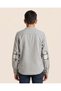Senior Boys Grey Plain Mandarin Collar Shirt - 4