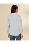 Women Blue Lace Detail Blouse - 3