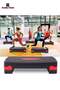 Height Adjustable Stepper with 2 Levels, 68 x 28 cm Step Board for Aerobics and Fitness Workouts, Compact Exercise Equipment for Home, Black Red - 4