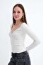 V-Neck Long Sleeve Blouse B1964 - 4