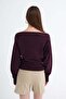 Kayık Neckline Crop Sweatshirt S06044 - 6
