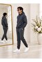 Men's 3 Thread Premium Quality Inner Ribbed Tracksuit Set - 4