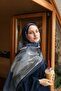 Allure Abstract Brush Pattern Tensel Shawl - 3