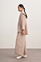 Women's Gabardine Shirt Jacket with Shawl Accessories Beige - 4