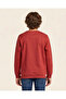 Senior Boys Red Explore Graphic Crew Neck Sweatshirt - 4