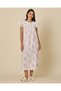 Women Ivory Floral Print Flutter Sleeve Nightgown - 4