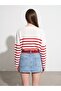 V-Neck Striped Flowy Mercerized Sweater - 2