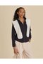 Senior Girls Navy Plain Zip-Up Sweatshirt with Scarf