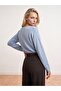 V-Neck Draped Mercerized Sweater - 3