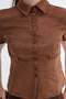 Short Sleeve Button down Suede Shirt G17636 - 3