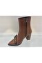 Genuine Leather Zippered Boots Women's Shoes - 3