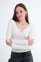 V-Neck Long Sleeve Blouse B1964 - 2