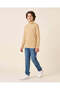 Senior Boys Beige And White Striped T Shirt - 2
