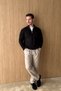 Alba Premium Hair Weave Half Zipper Stand Collar Men's Knitwear Sweater - 4