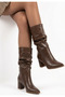 Women's Boots Brown Leather Stylish Moya - 2