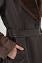 Bdart Shawl Collar Long Faux Leather Coat - 5