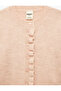 Ruffled Long Sleeve Buttoned Crew Neck Knitwear Cardigan - 7