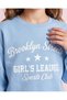 Senior Girls Blue Slogan Print Sweatshirt - 3