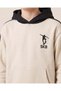 Senior Boys Beige Printed Hoodie Jogger Set - 3