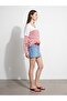 V-Neck Striped Flowy Mercerized Sweater - 4