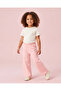 Girls Pink Plain Active Pants - 2