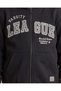Boys Black Graphic Print Hooded Sweatshirt - 3