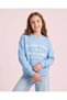 Senior Girls Blue Slogan Print Sweatshirt