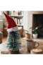 1 Piece of 16 cm Handmade Pine Tree with Christmas Hat, Mini Pine Tree Table, Home D - 4