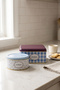 Square Round 2-Piece Metal Decorative Box, 158X158X80 Mm, Ø140X66 mm / Damson - 2