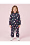 Girls Charcoal Muffin Print Hooded Sweatshirt - 2