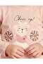 Girls Pink Cheer Up Printed T-Shirt - 3