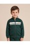 Boys Green Scuba Zip Through Sweatshirt